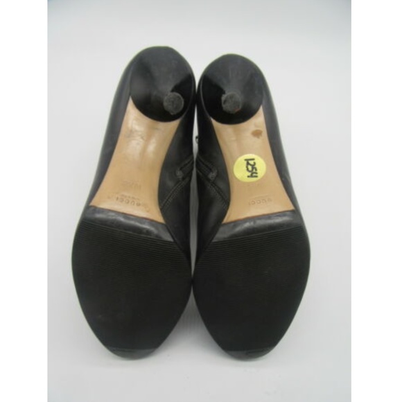 GUCCI black leather GG ankle boots sz 10.5 - Picture 4 of 8